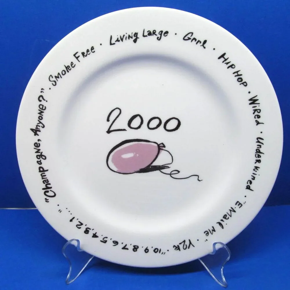 Pottery Barn Millennium Plates Through The Years Collectors Full Set of 12